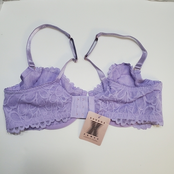 Savage x Fenty Balconette Bra 38DD Womens Savage Not Sorry Unlined Lace New - Picture 2 of 8